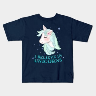 Unicorns: I believe in unicorns Kids T-Shirt